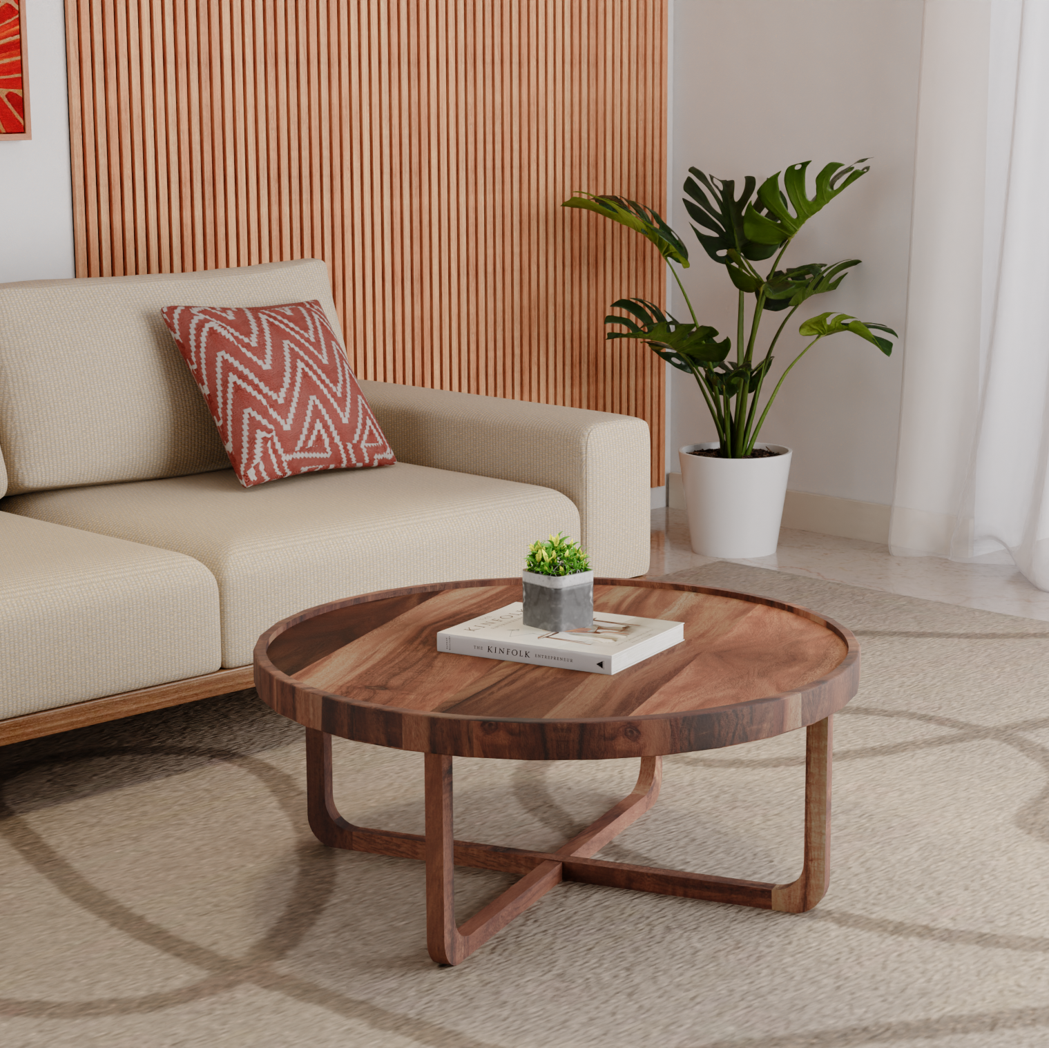 Arcus Coffee Table (Acacia Natural)