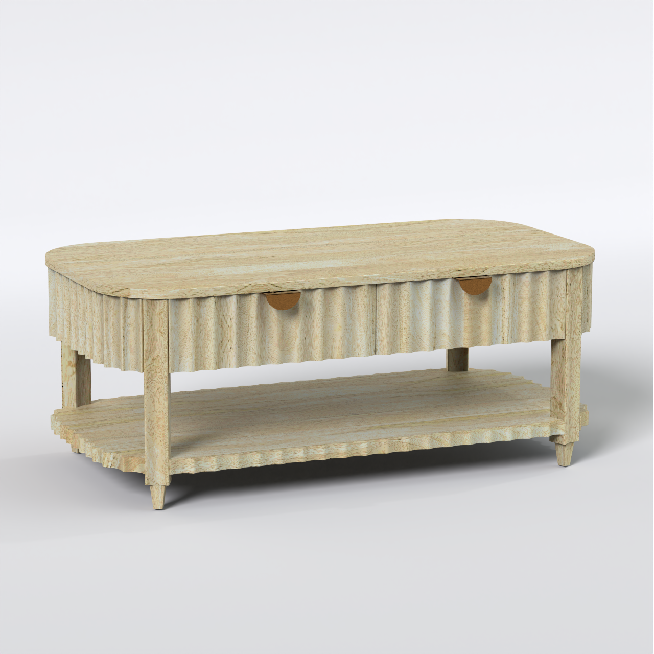Canalis Coffee Table - Mango Whitewash (Sandblasted)