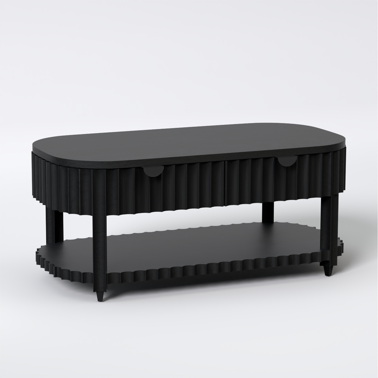 Canalis Coffee Table - Mango Black (Sandblasted)