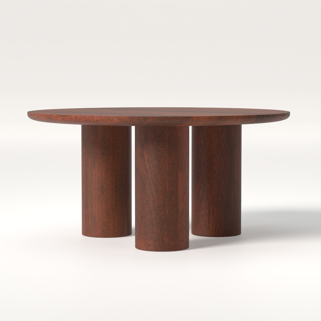 Gaia Round Coffee Table - Mango Walnut (18in Height)