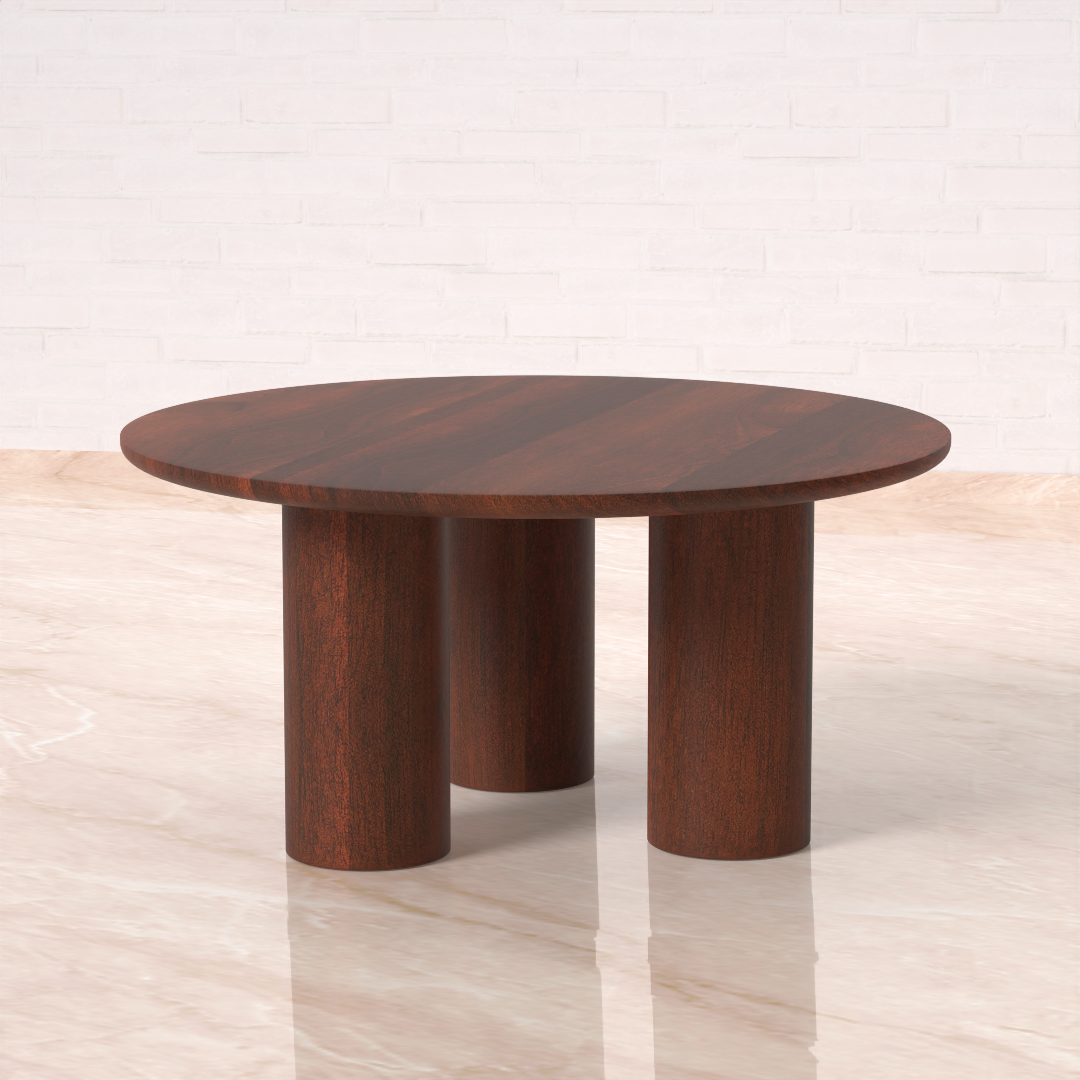 Gaia Round Coffee Table - Mango Walnut (18in Height)