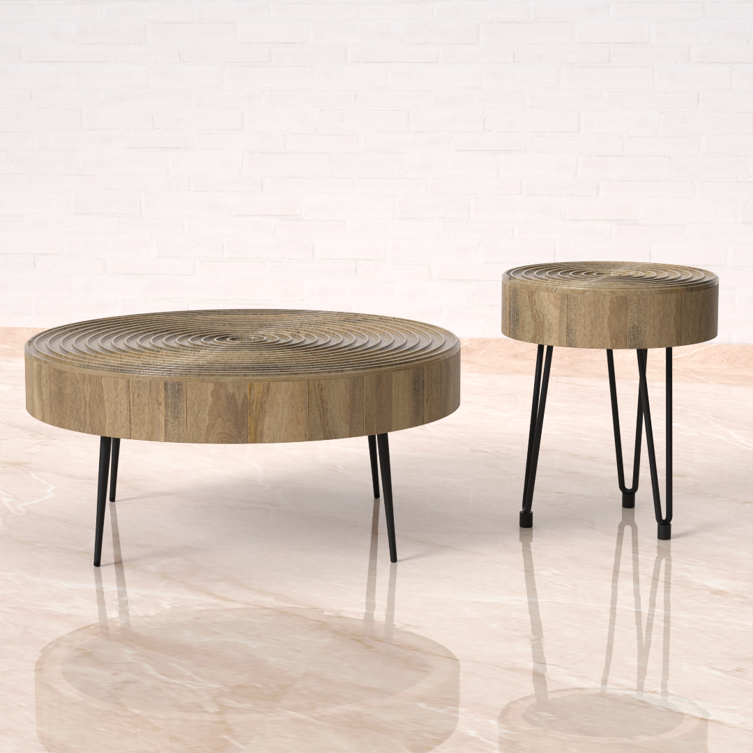 Aspen Round Nesting Coffee Table Set