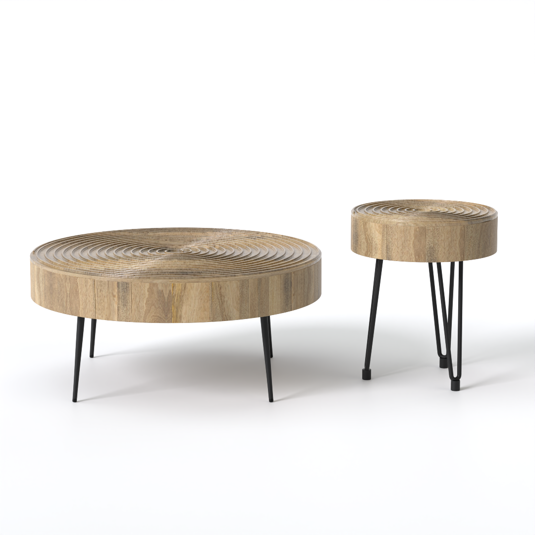 Aspen Round Nesting Coffee Table Set