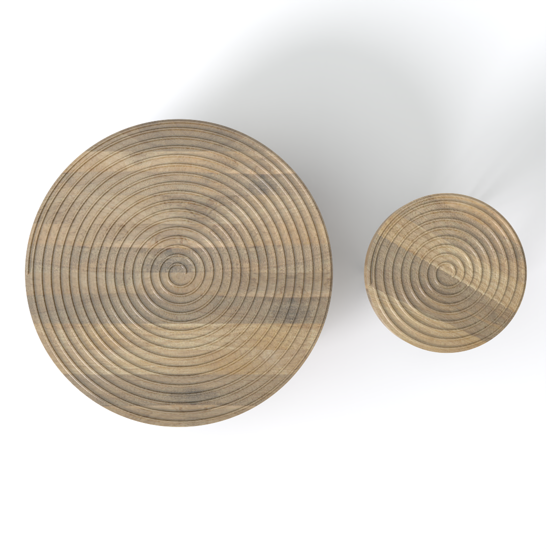 Aspen Round Nesting Coffee Table Set