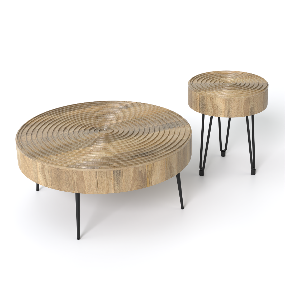 Aspen Round Nesting Coffee Table Set