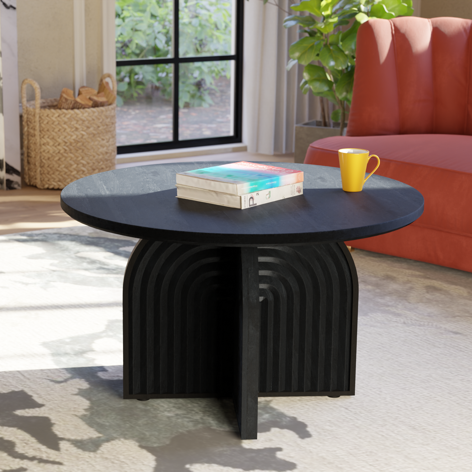 Charon Coffee Table - Mango Black