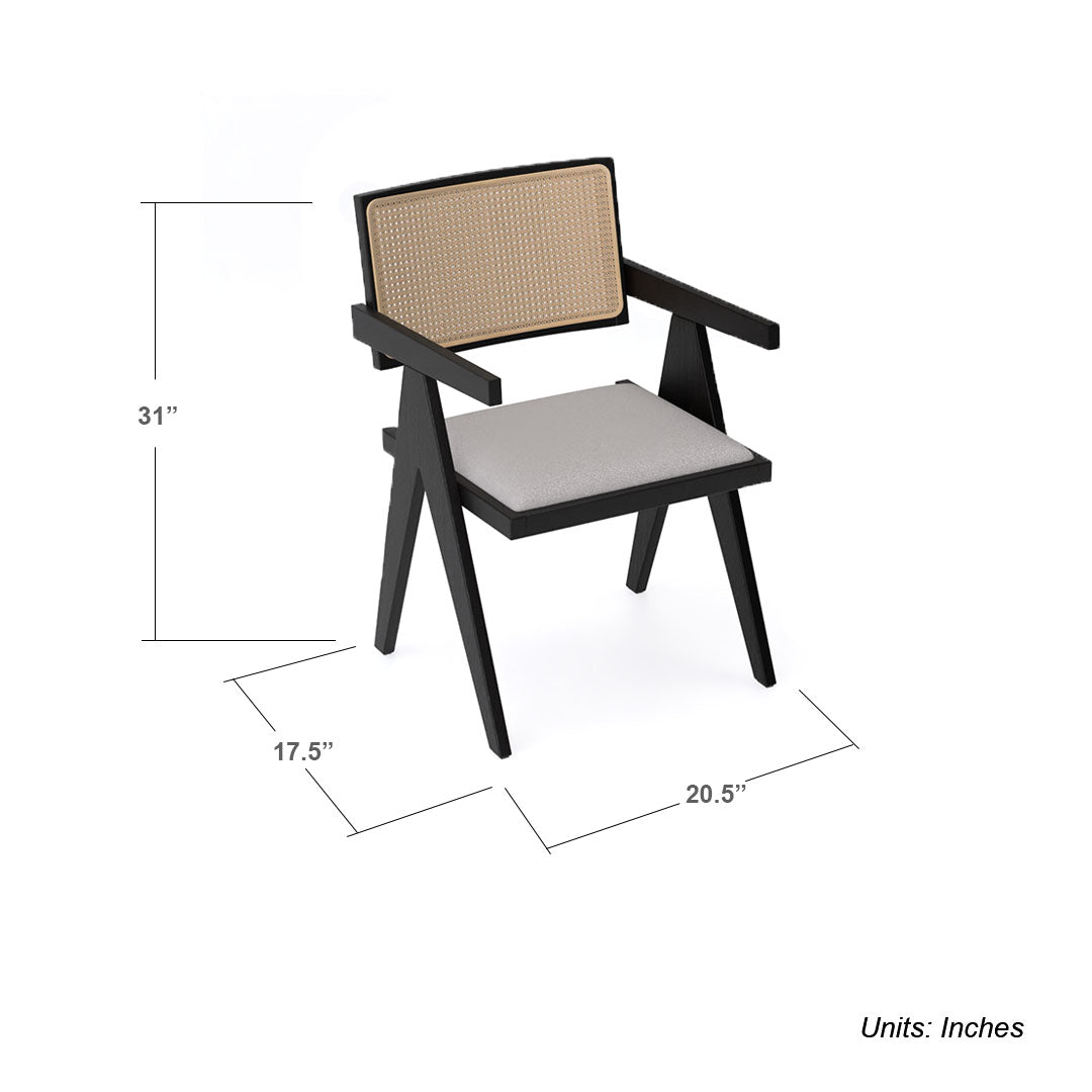 Verve Dining Chair (Mango Wood - Black Finish)