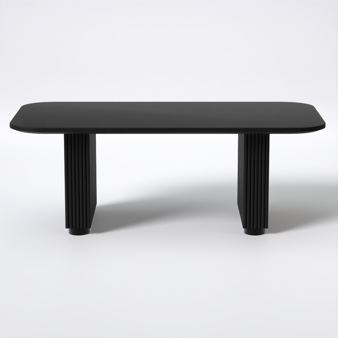 Arcadia Dining Table (Mango Wood - Black Finish)