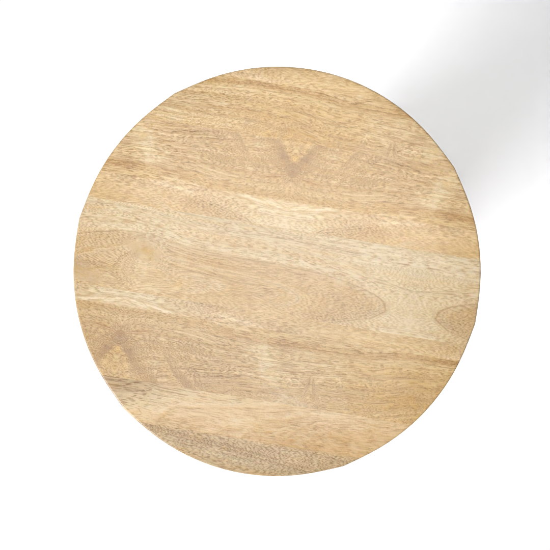 Gaia Round End Table - Natural Finish