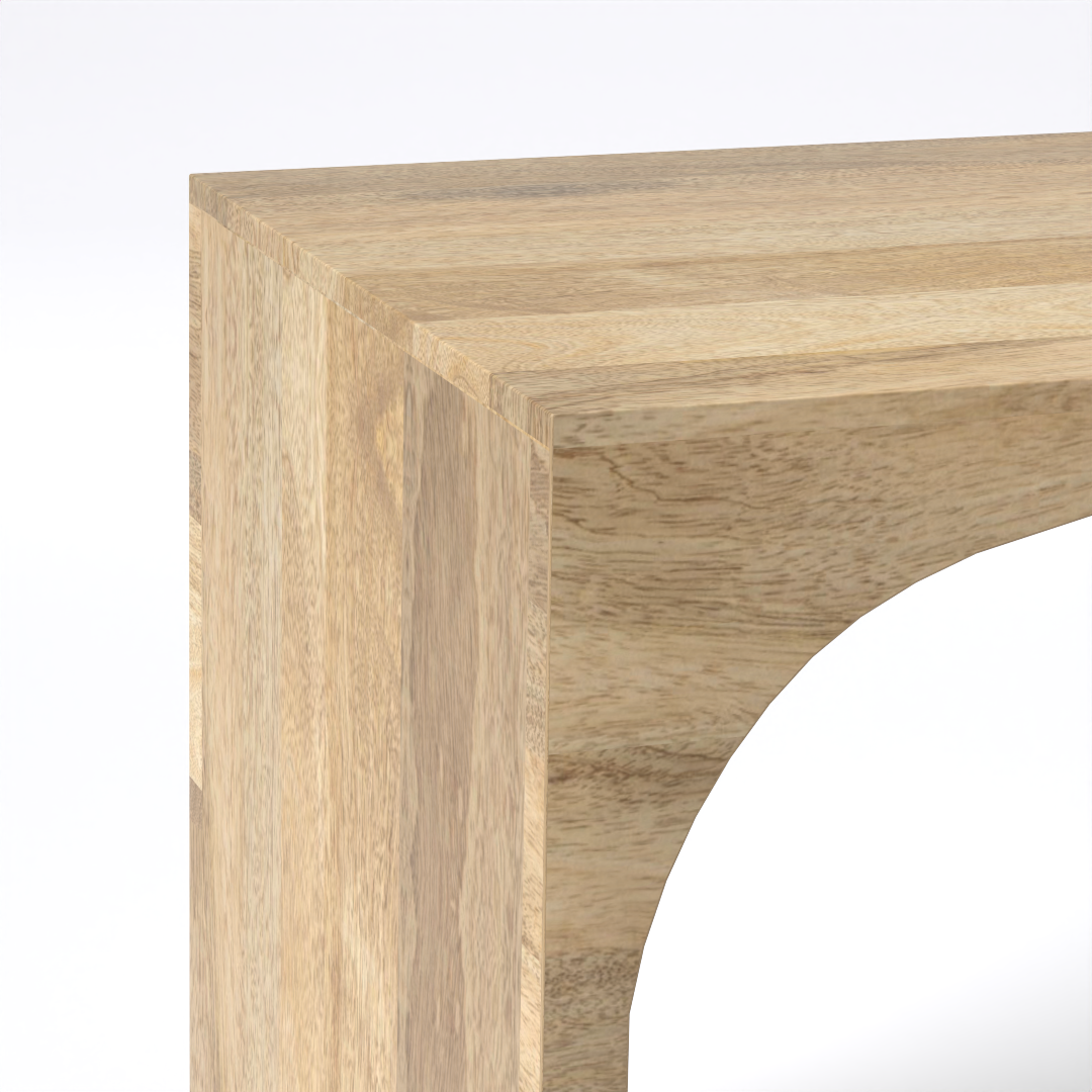 Arch Duo Mango Wood Nesting Tables - Mango Natural Finish
