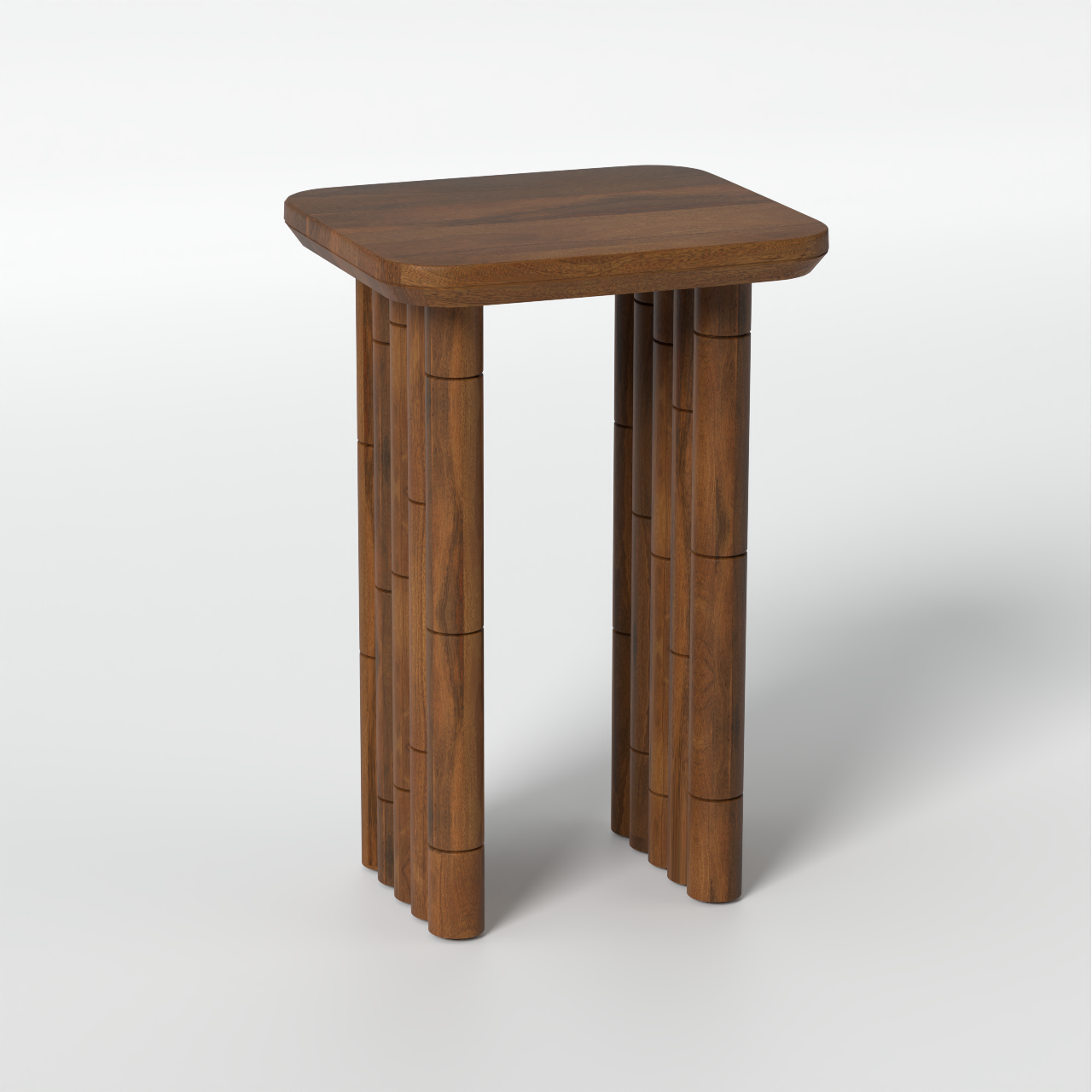 Bambos End Table - Mango Walnut