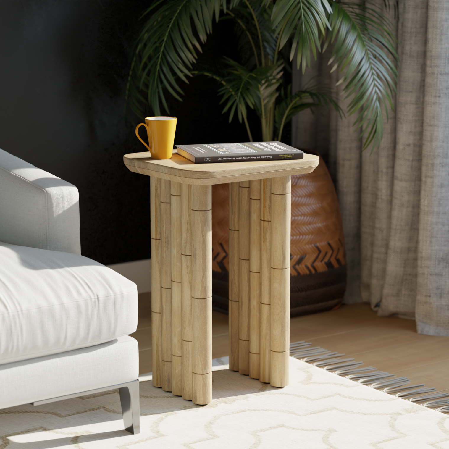 Bambos End Table - Mango Natural