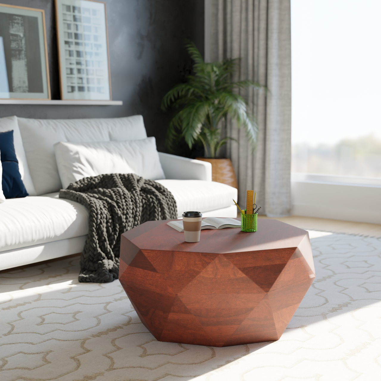 Octavian Coffee Table (15in Height)