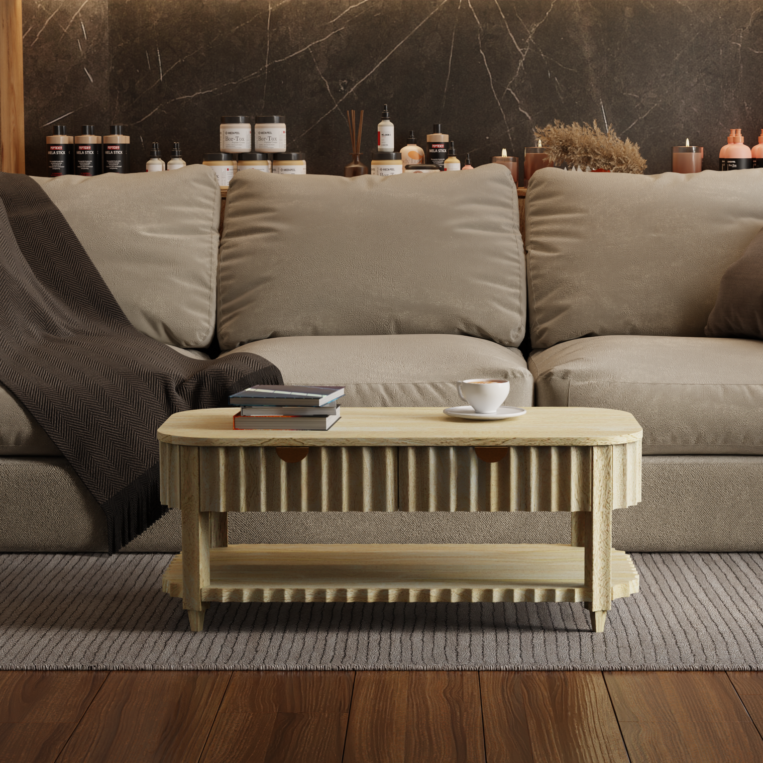 Canalis Coffee Table - Mango Whitewash (Sandblasted)