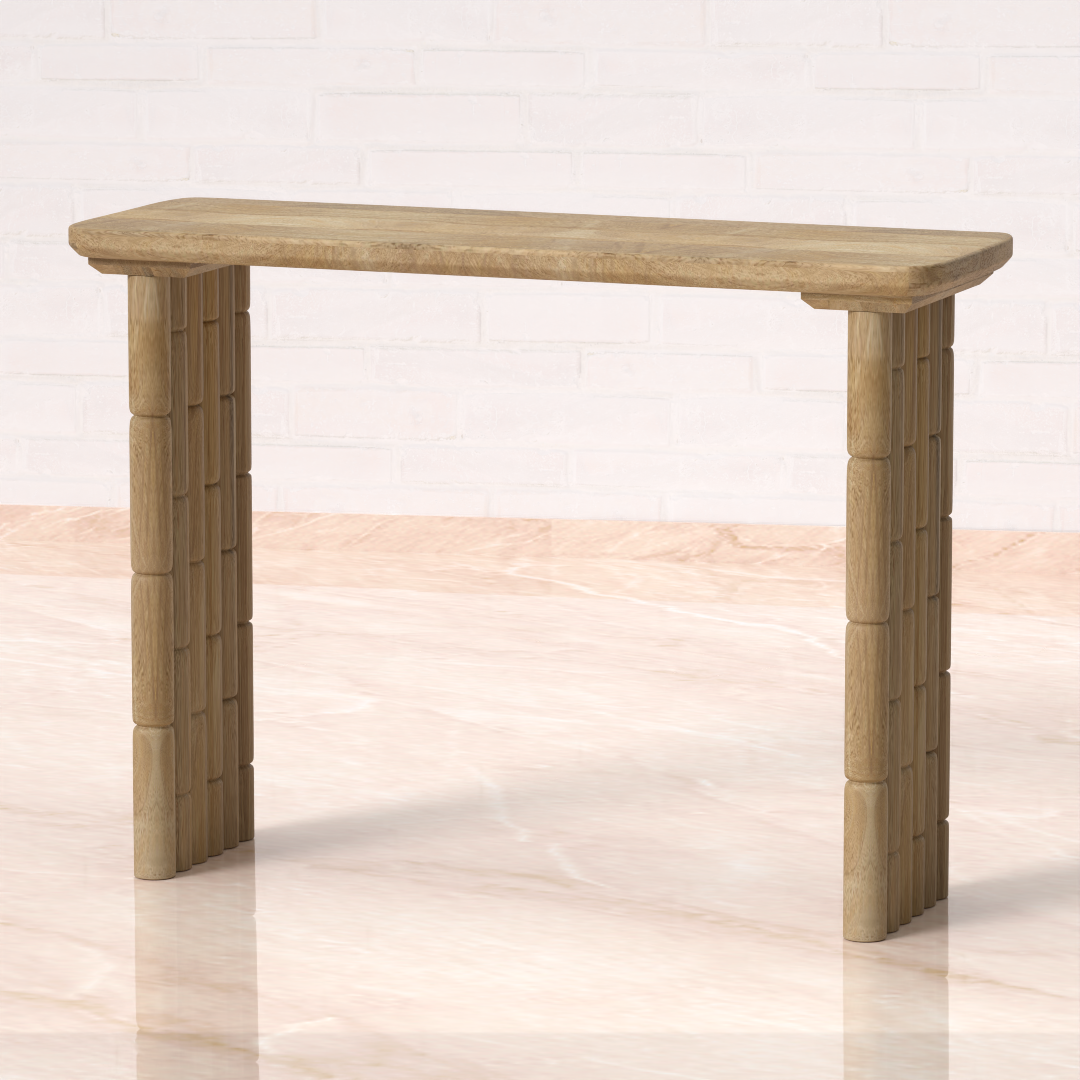 Bambos Console Table - Mango Natural