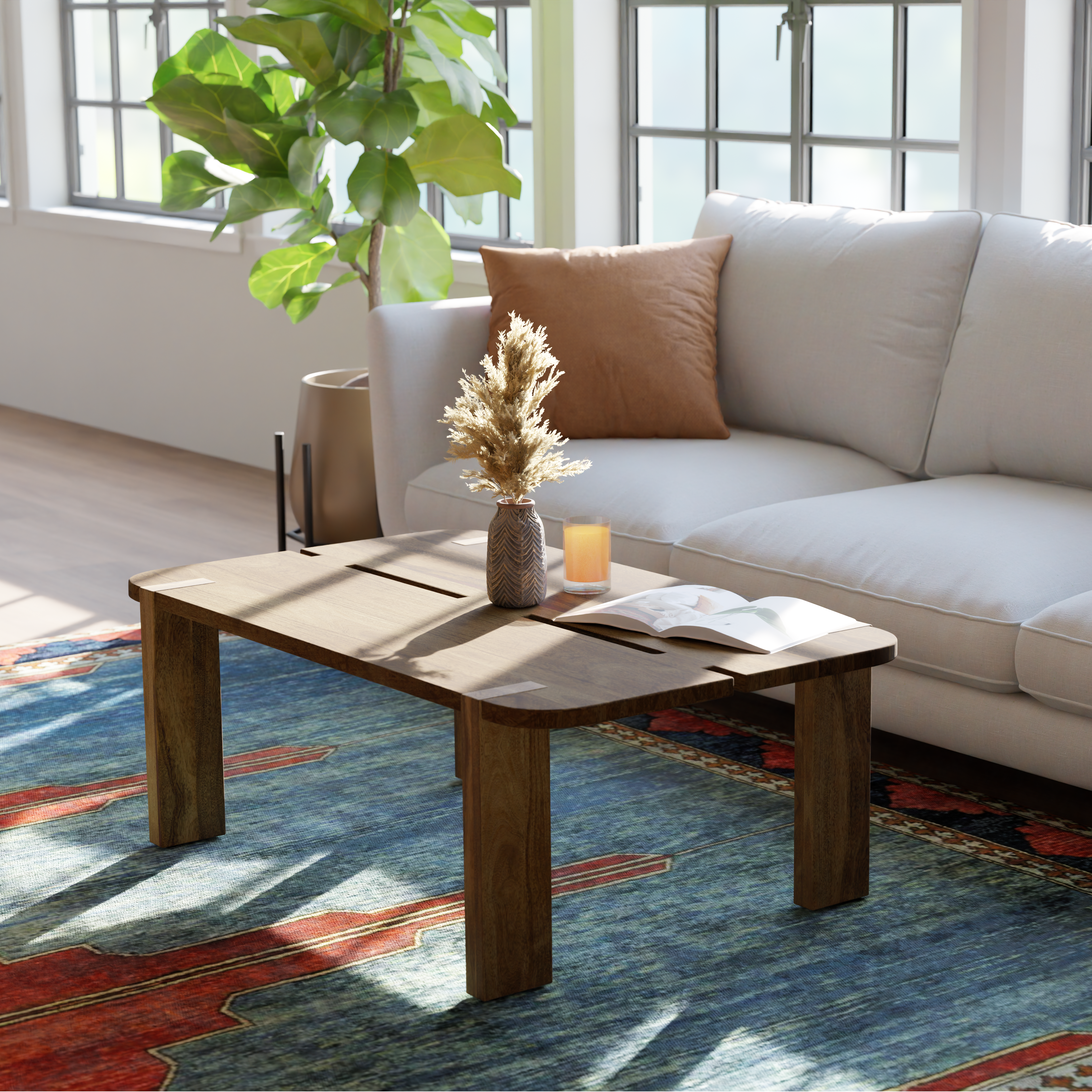 Mocha Coffee Table (Mango Wood - Coffee Finish)
