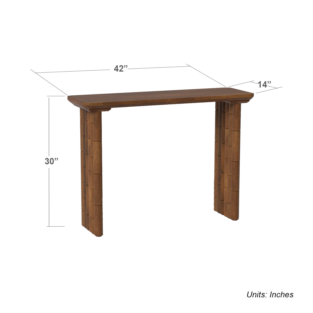 Bambos Console Table - Mango Walnut