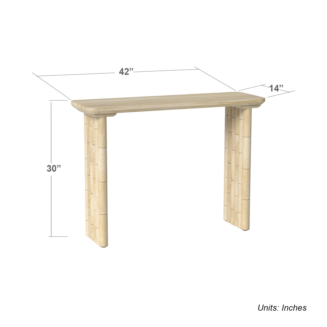 Bambos Console Table - Mango Natural
