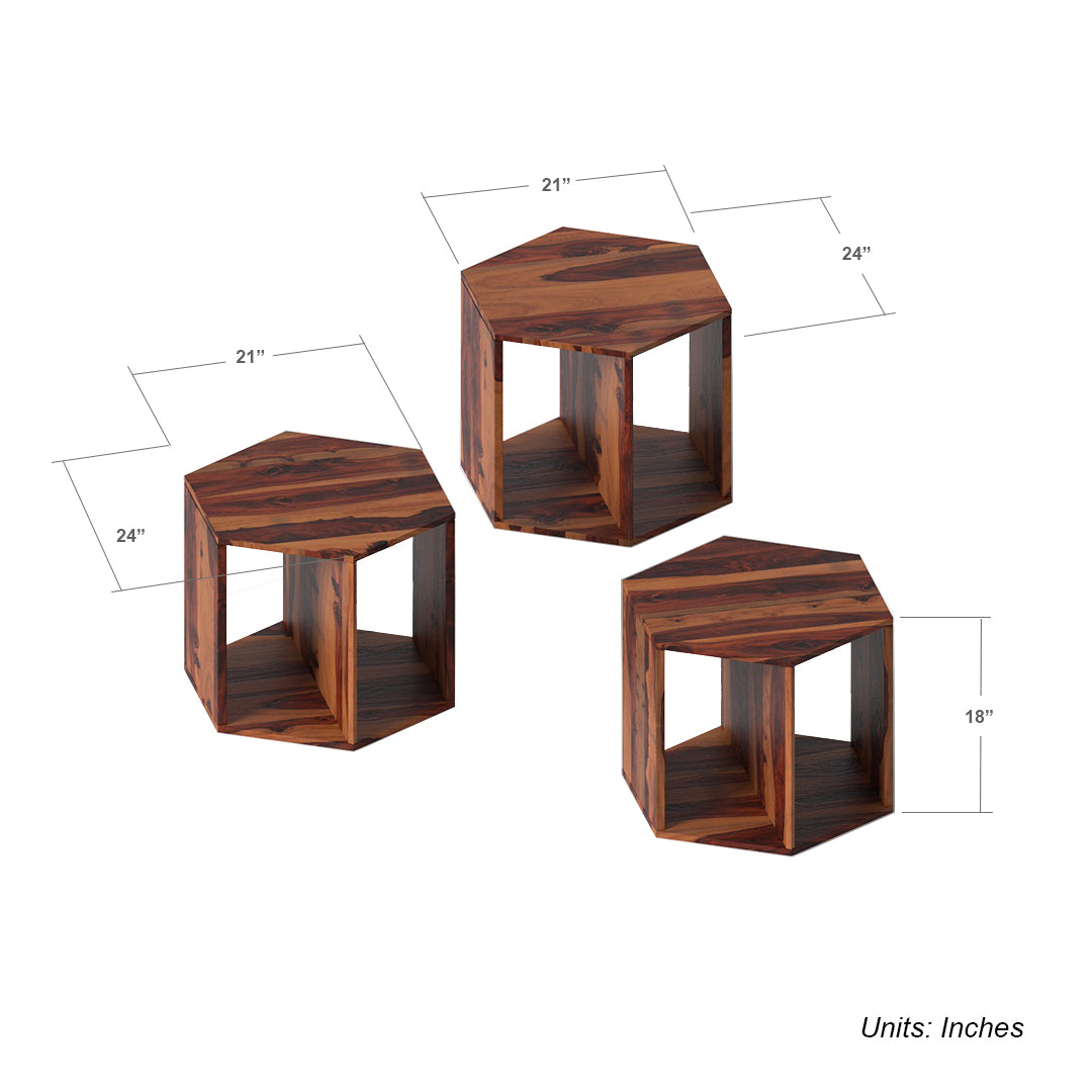 Hexa Hive Coffee Table - 18in Height (Single Piece)