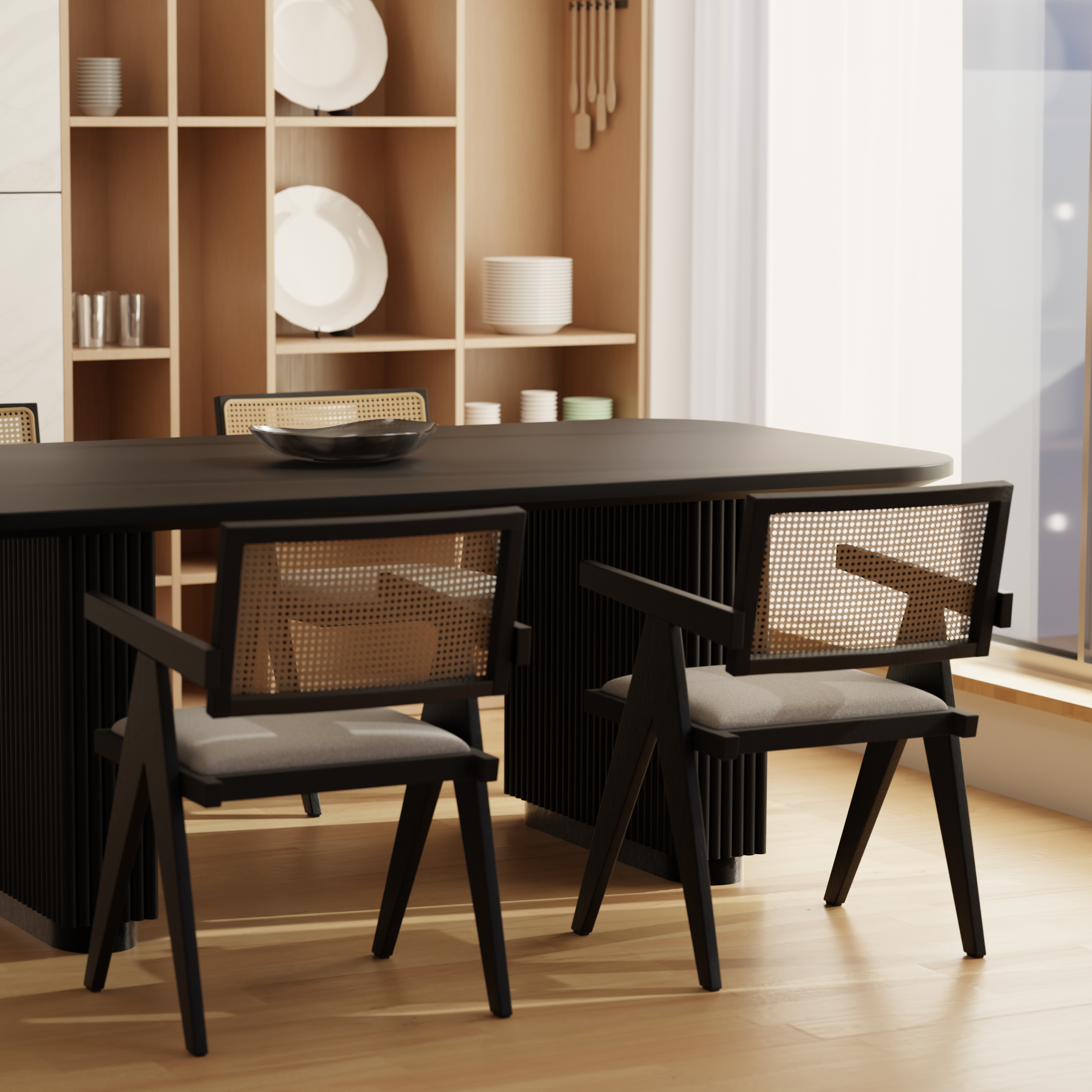 Verve Dining Chair (Mango Wood - Black Finish)