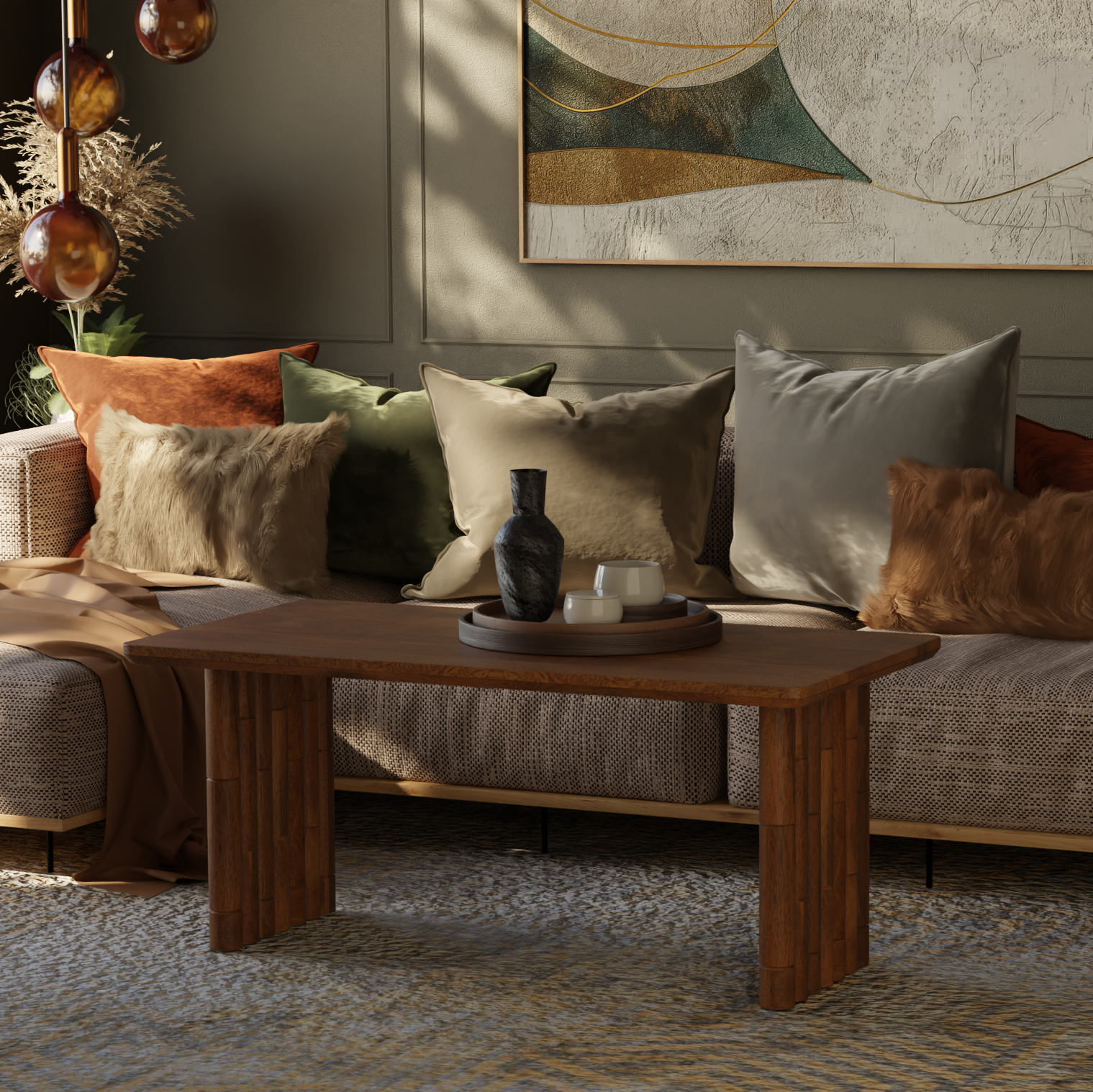 Bambos Coffee Table - Mango Walnut