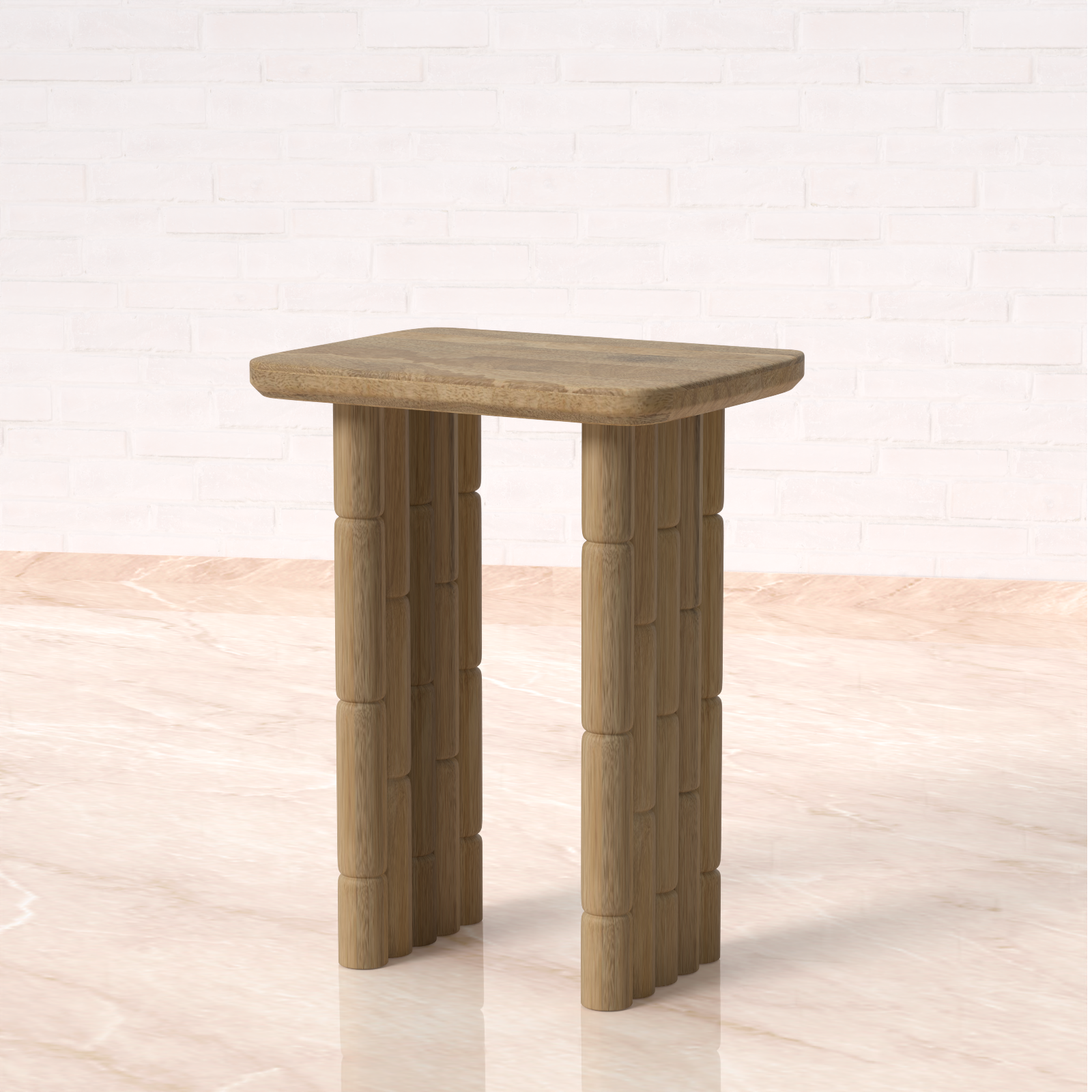 Bambos End Table - Mango Natural
