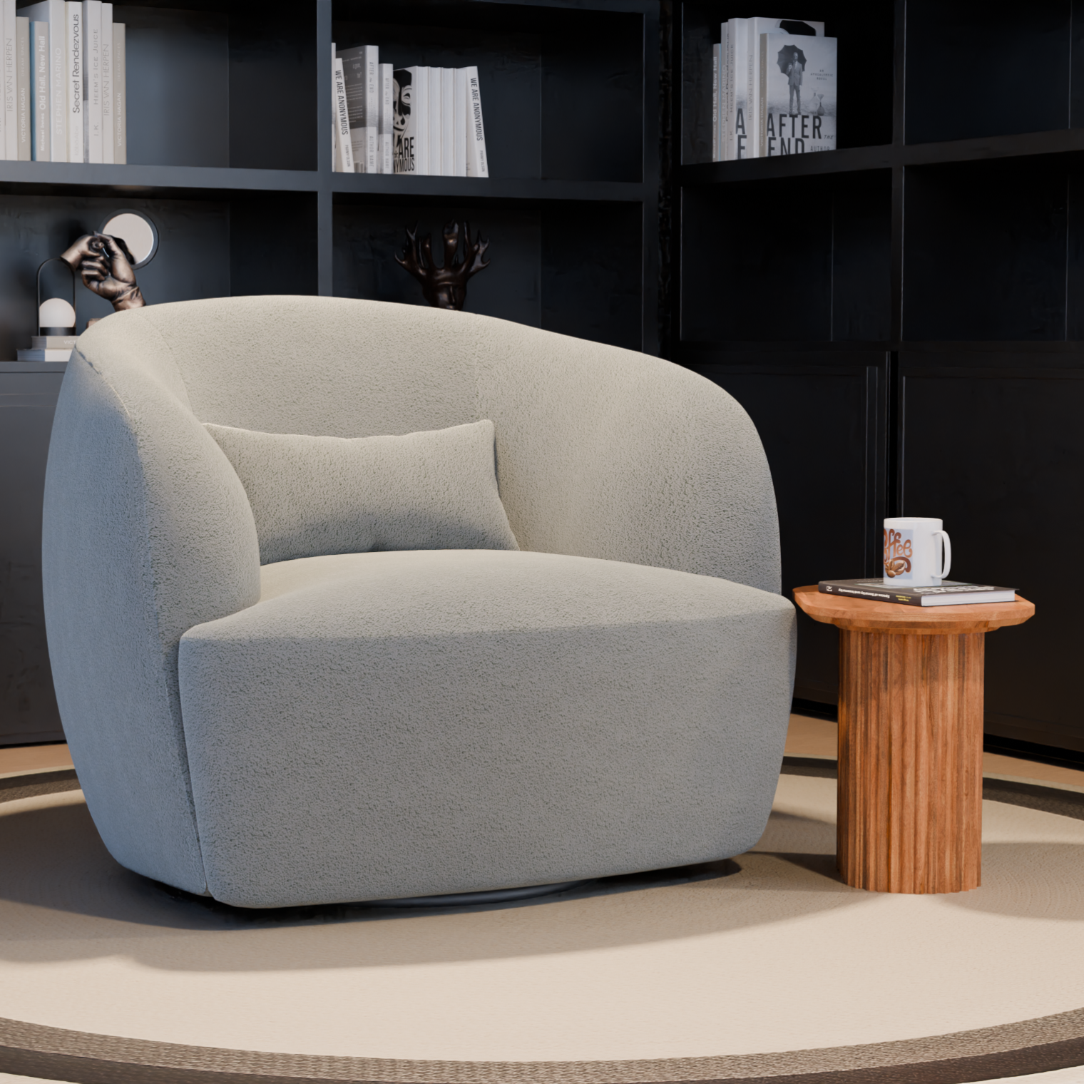 Eden Swivel Chair (Icy Teal)
