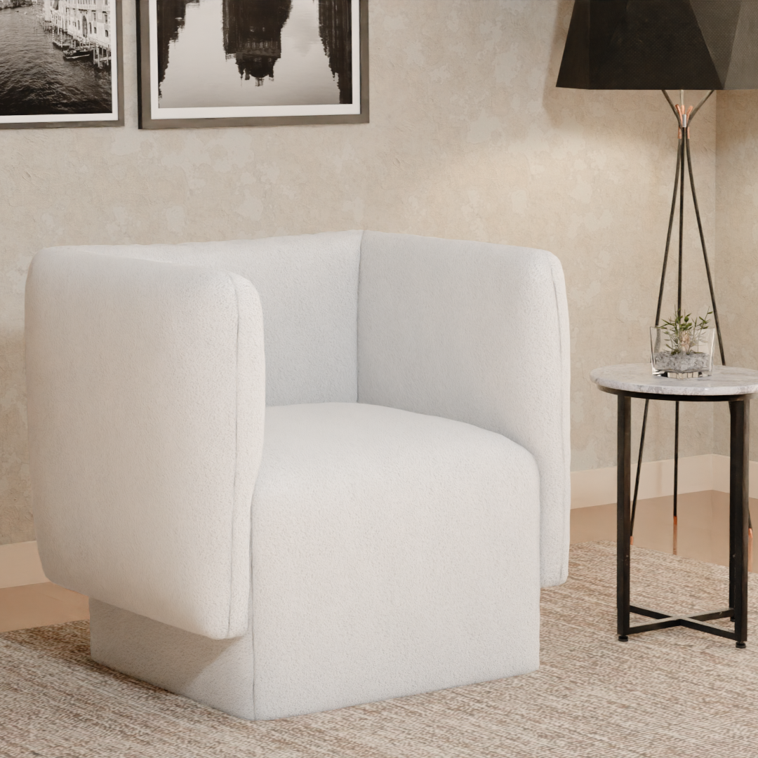 Solace Accent Chair (Frost White)
