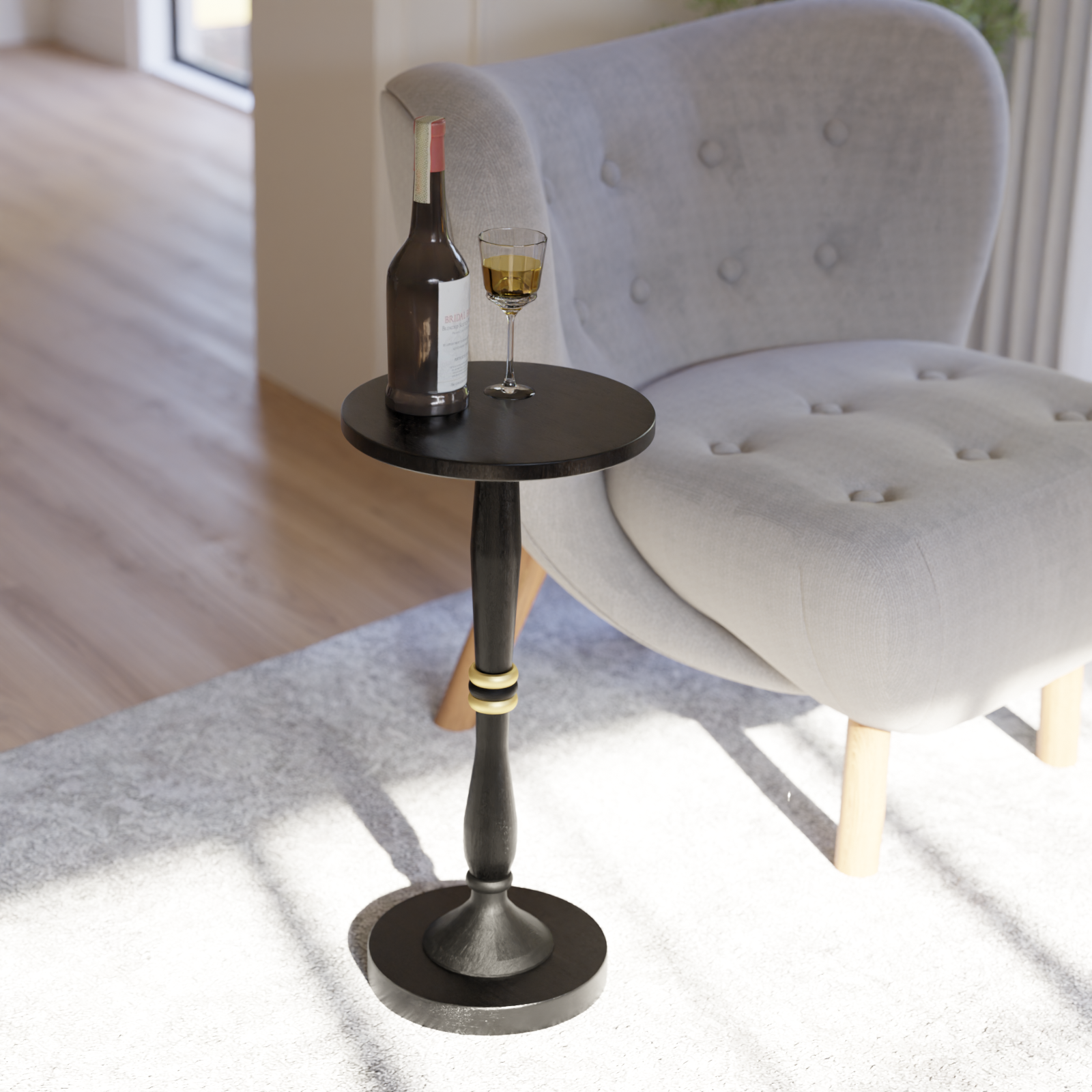 Sceptrum Drink Table - Black Finish