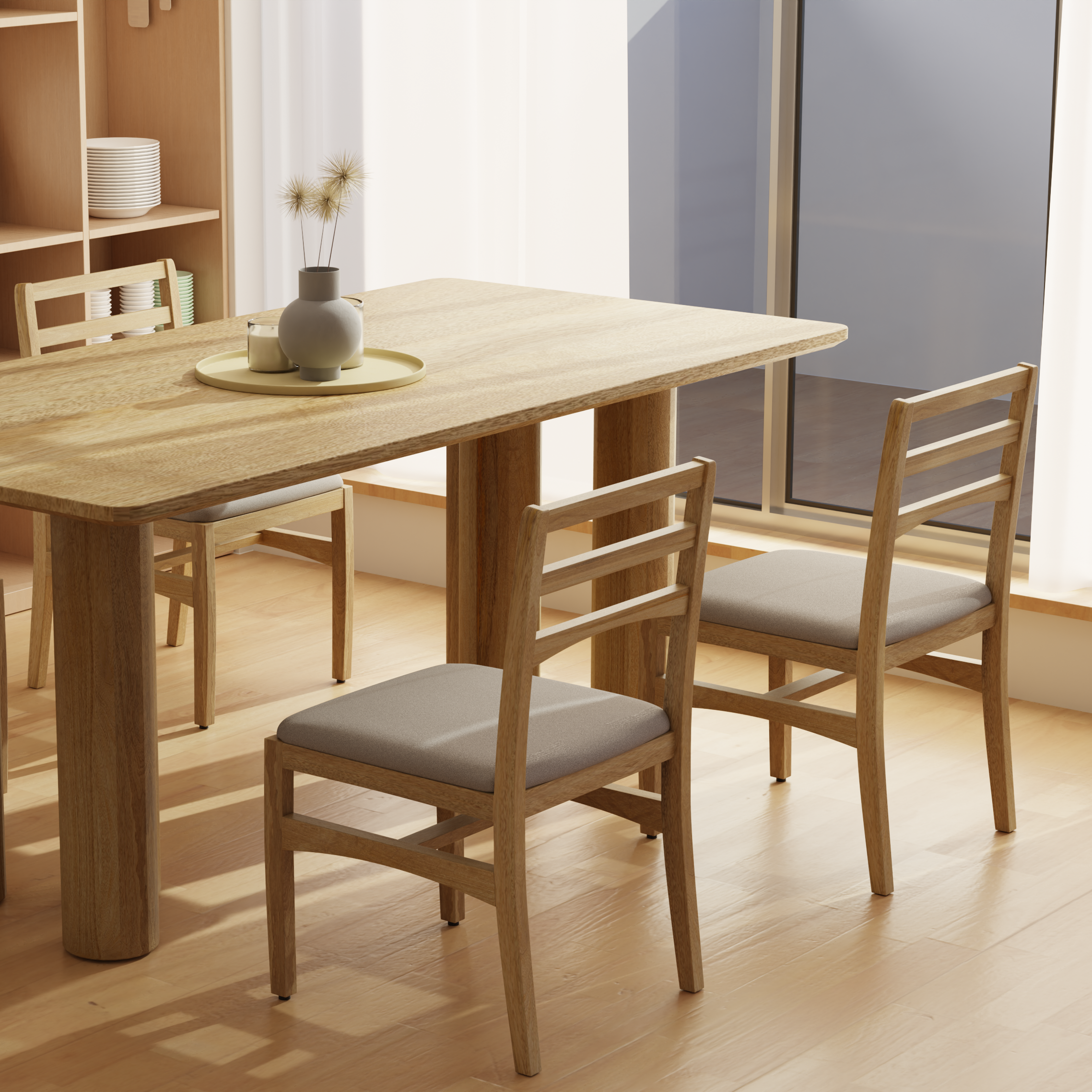 Ashford Dining Chair (Mango Wood - Natural Finish)