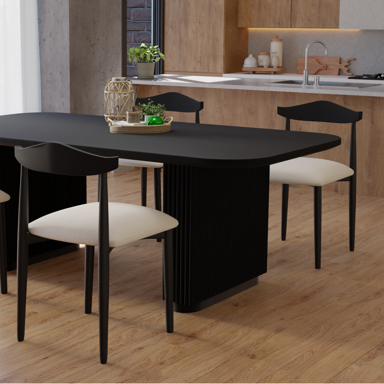 Tait Dining Chair (Mango Wood - Black Finish)