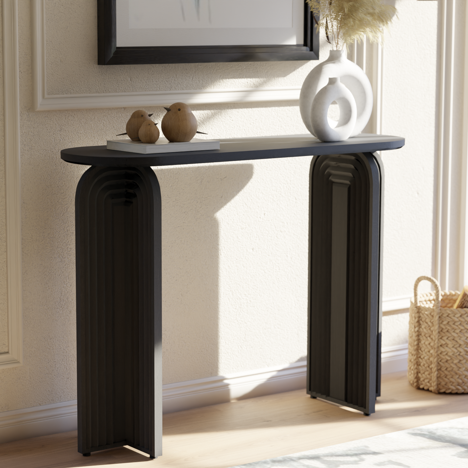 Charon Console Table - Mango Black