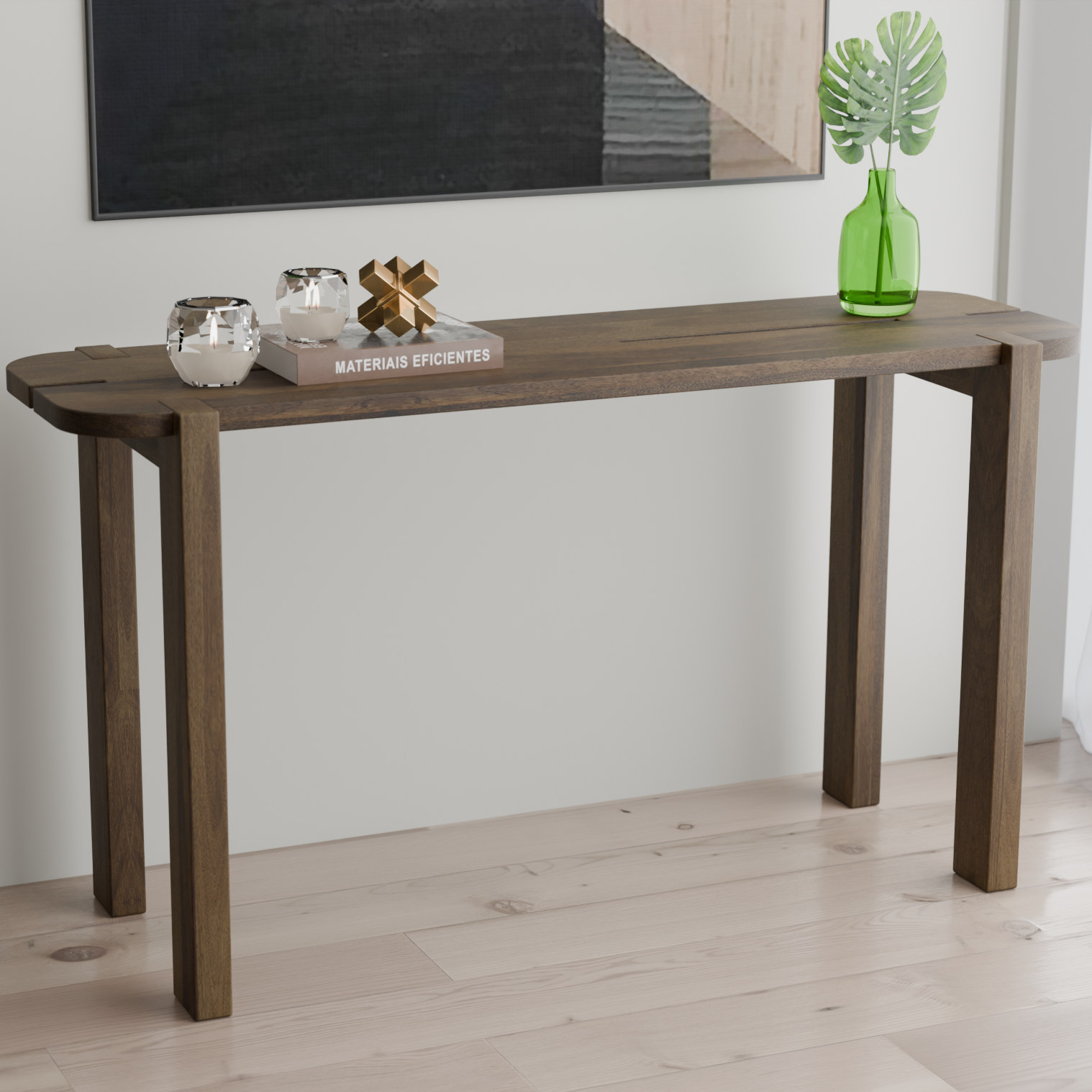 Mocha Console Table (Mango Wood - Coffee Finish)