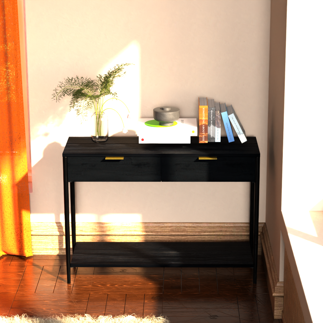 Noir Console Table - Mango Black