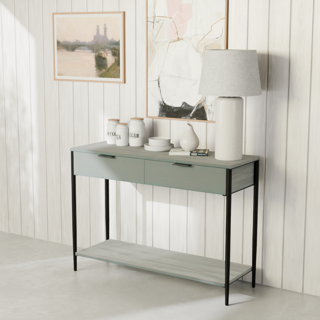 Noir Console Table - Mango Whitewash