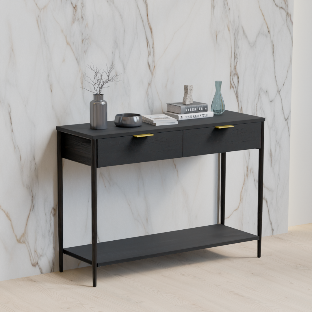 Noir Console Table - Mango Black