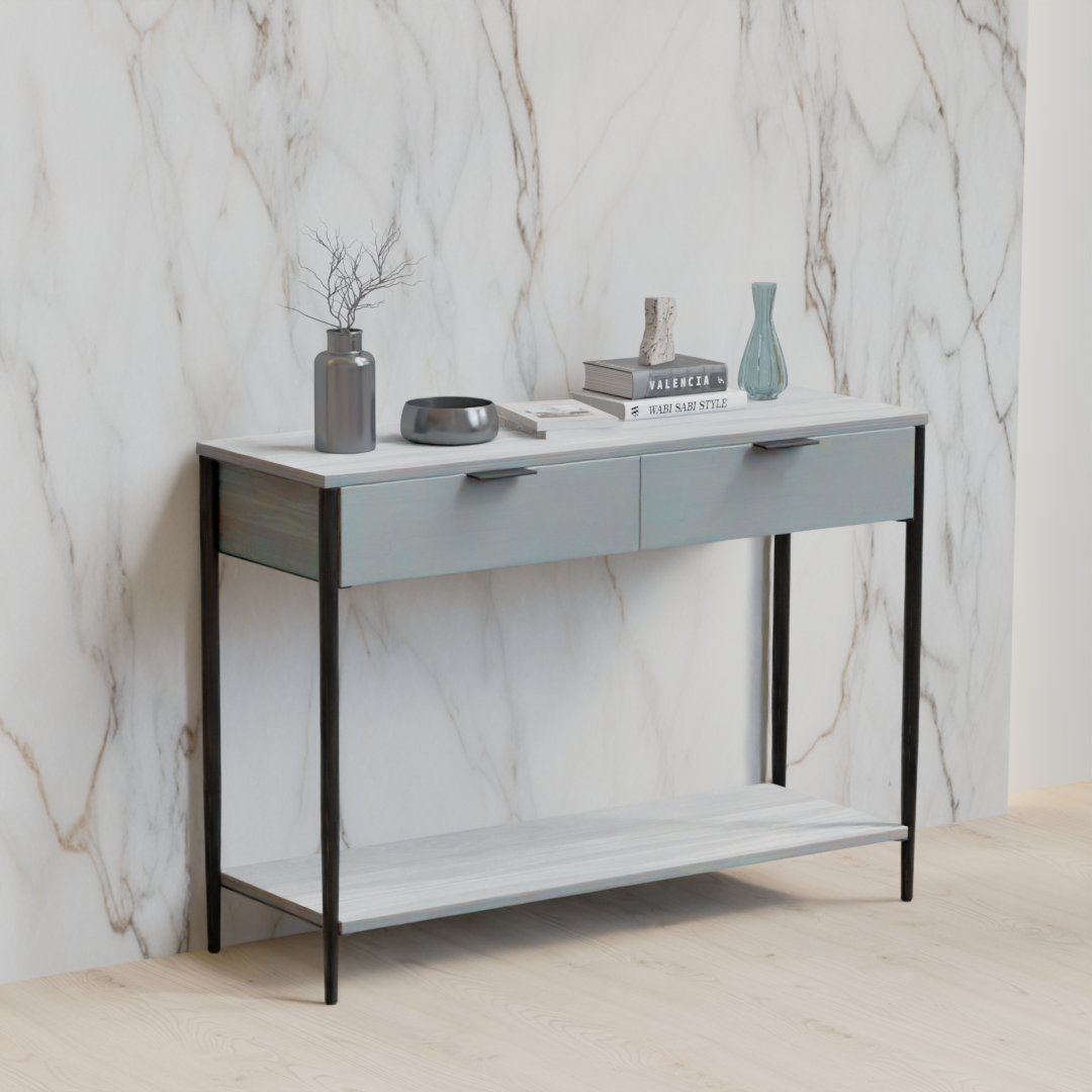 Noir Console Table - Mango Whitewash
