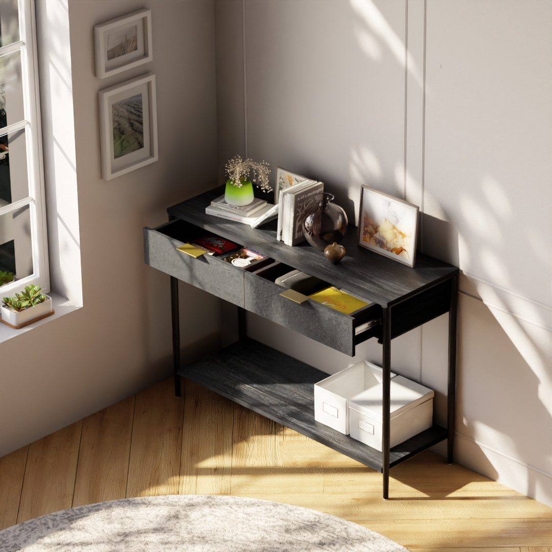 Noir Console Table - Mango Black