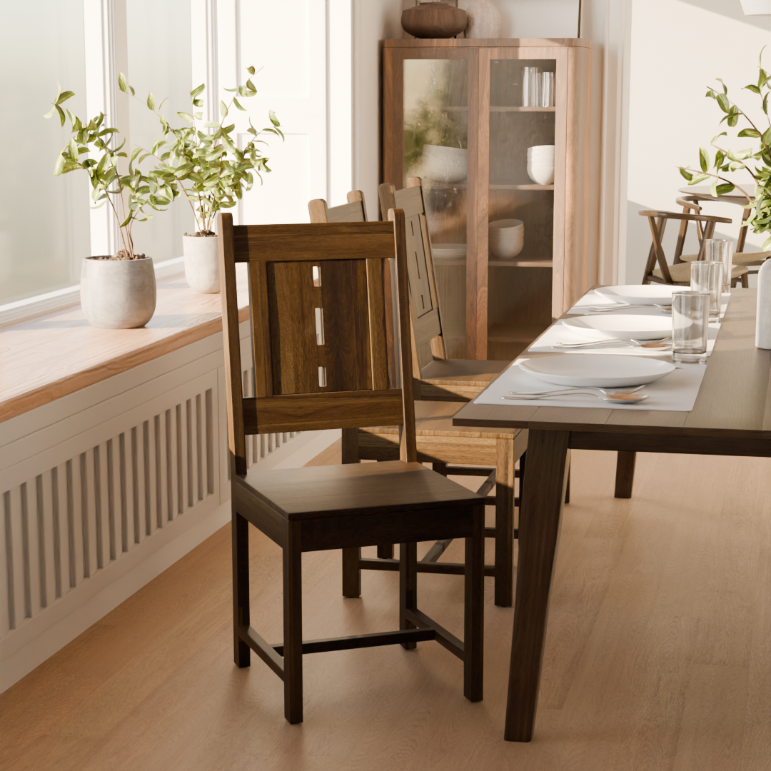 Mocha Dining Chairs (Mango Wood - Coffee Finish) - Set of 2