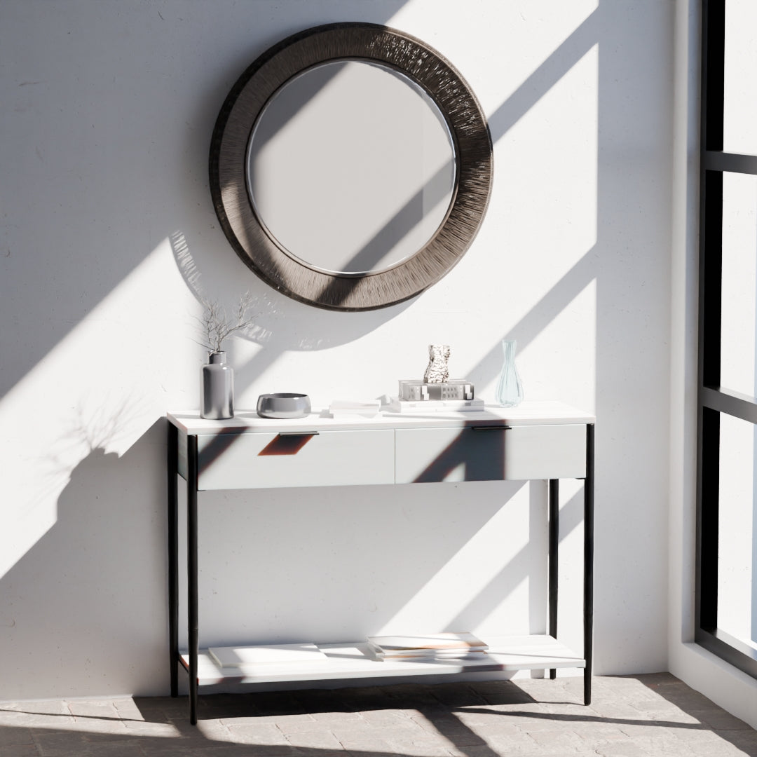 Noir Console Table - Mango Whitewash