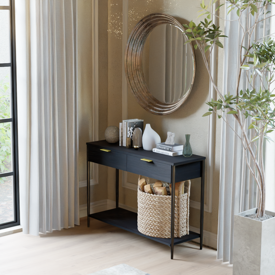 Noir Console Table - Mango Black