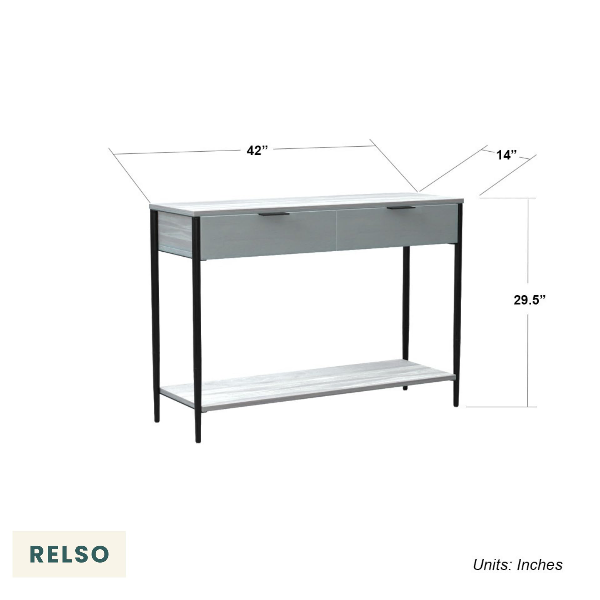 Noir Console Table - Mango Whitewash