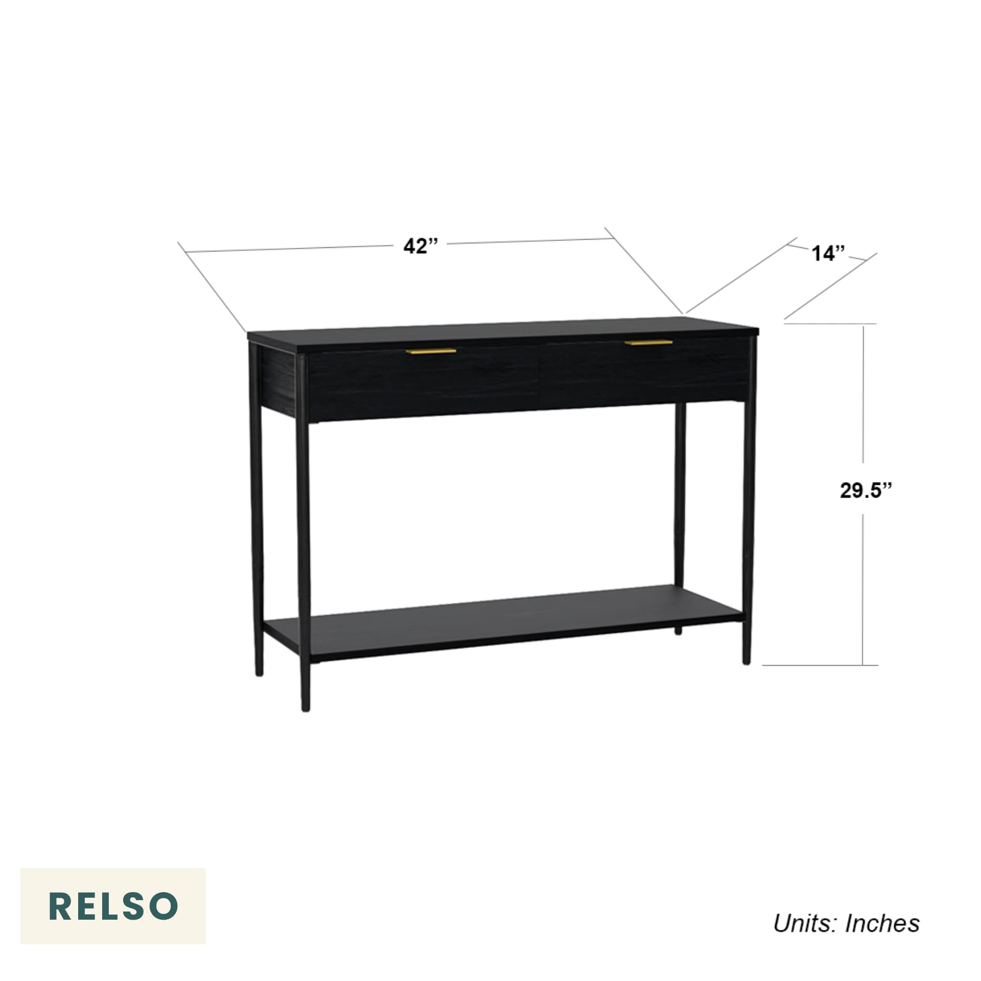 Noir Console Table - Mango Black