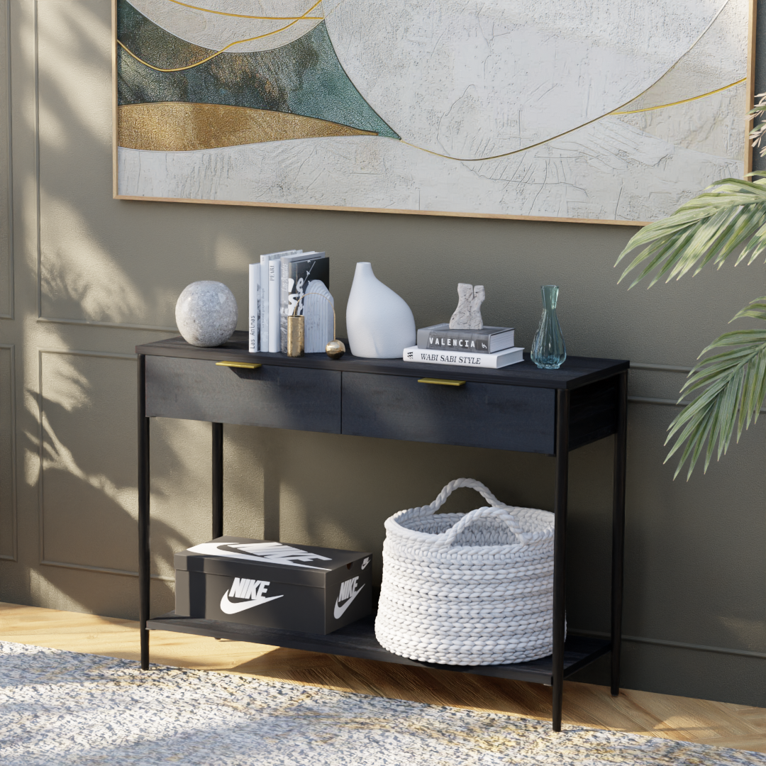 Noir Console Table - Mango Black