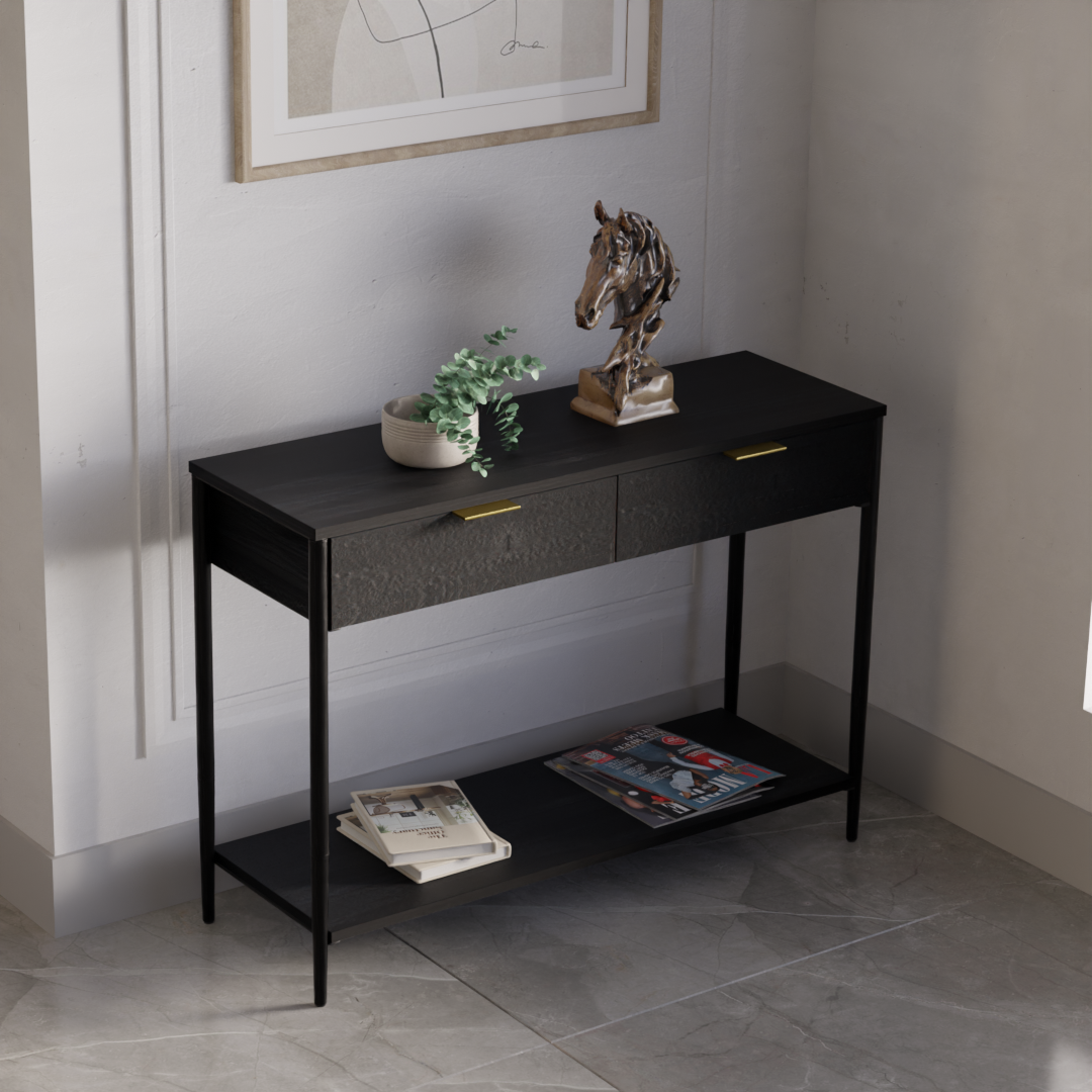 Noir Console Table - Mango Black