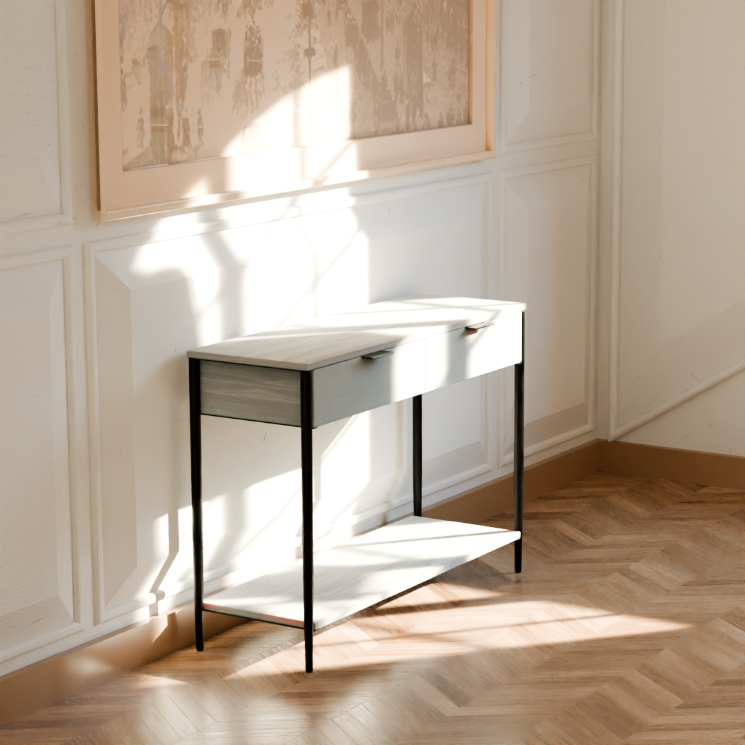 Noir Console Table - Mango Whitewash