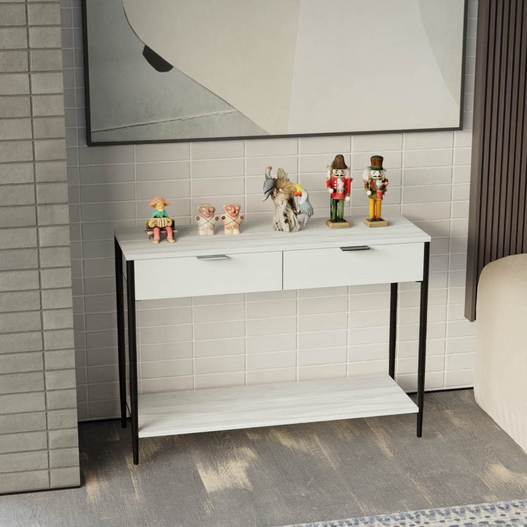 Noir Console Table - Mango Whitewash