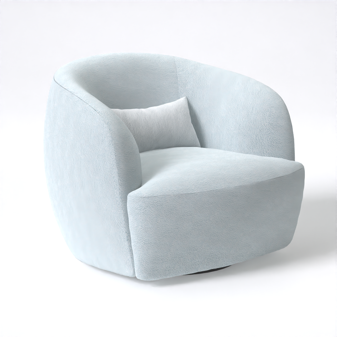 Eden Swivel Chair (Icy Teal)