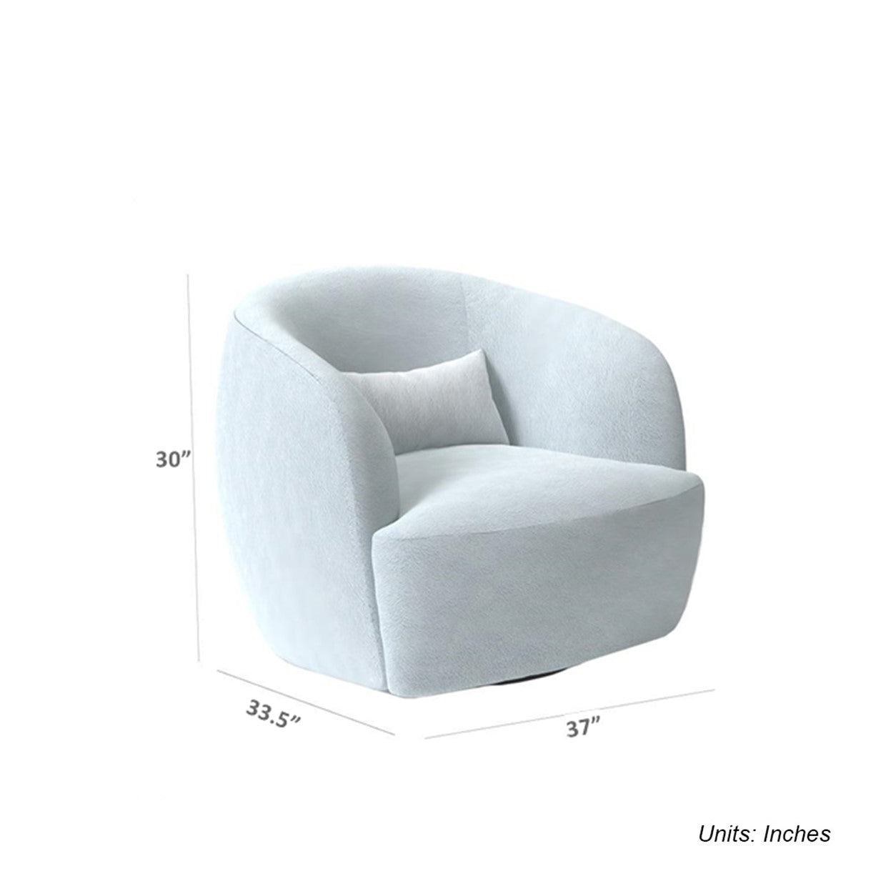 Eden Swivel Chair (Icy Teal)