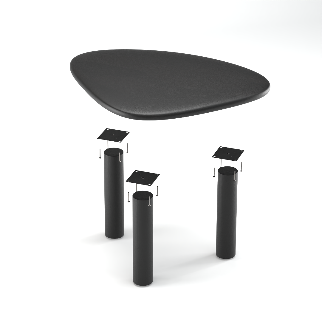 Pebble Nested Coffee Table Set  - Mango Black
